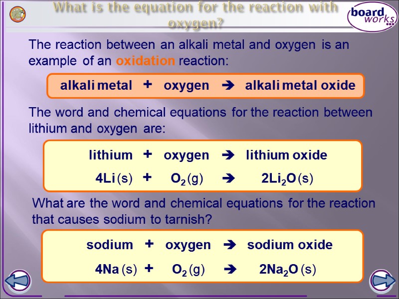 What are the word and chemical equations for the reaction that causes sodium to